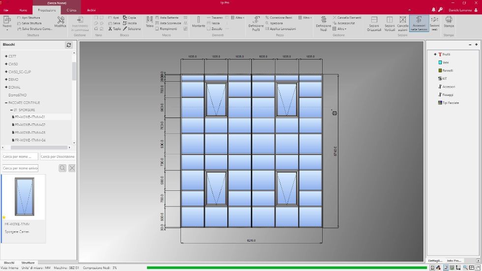 FP FACADE - Software para realizar el proyecto de fachadas continuas Emmegisoft