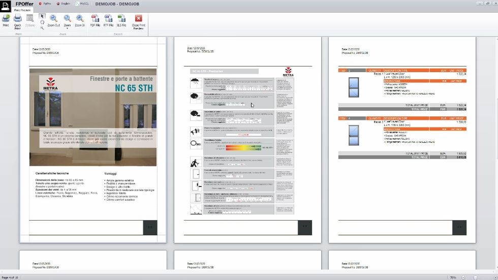 FP PRO - Calcolo e stampa di un preventivo Emmegisoft