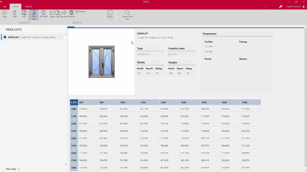 FP PRO - Creation of a new price list Emmegisoft